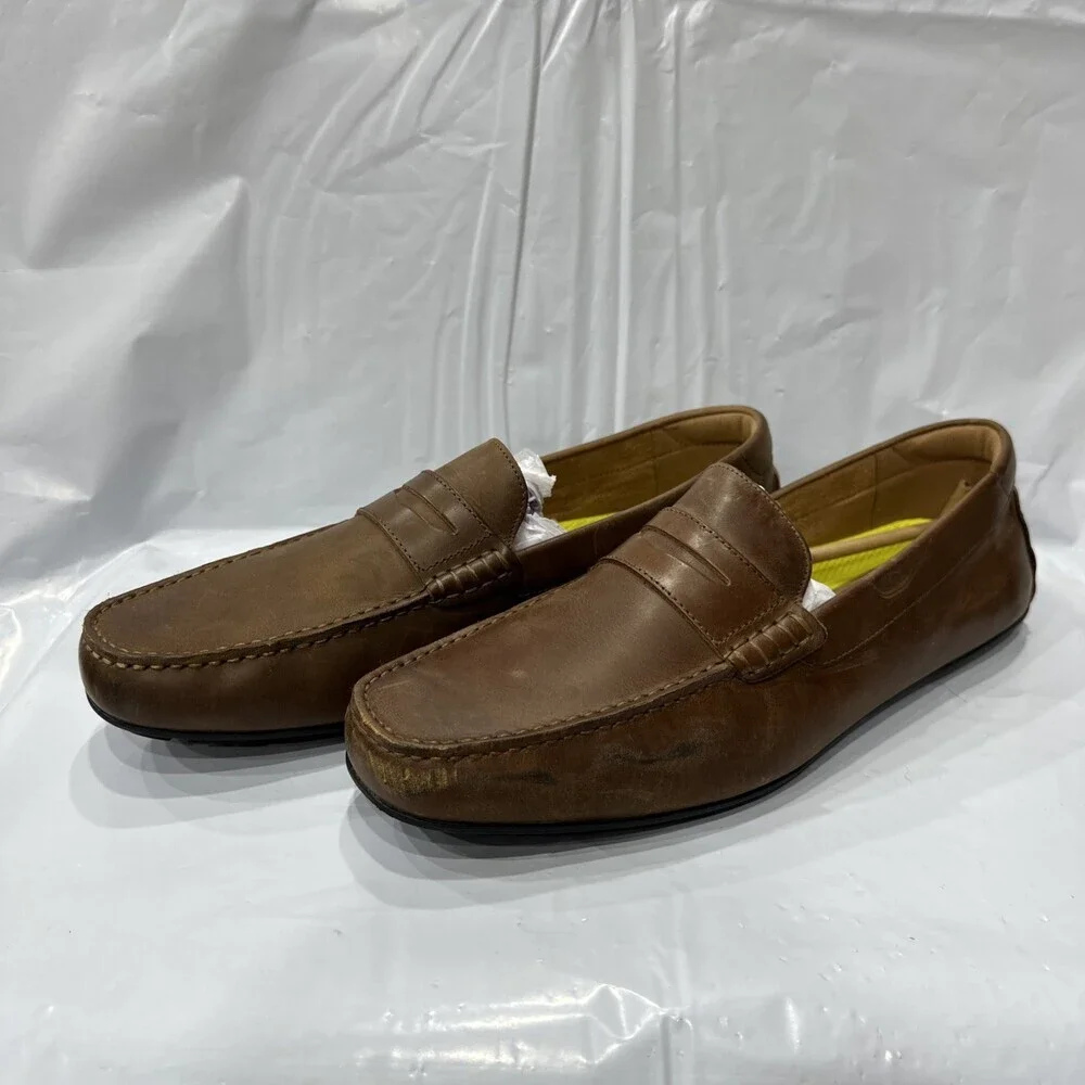 Florsheim Throttle Loafer Men's Size 13 Brown Leather Slip-On Shoes EBS990